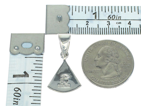 Silver Lapis Inlay Southwest Pendant MX64147